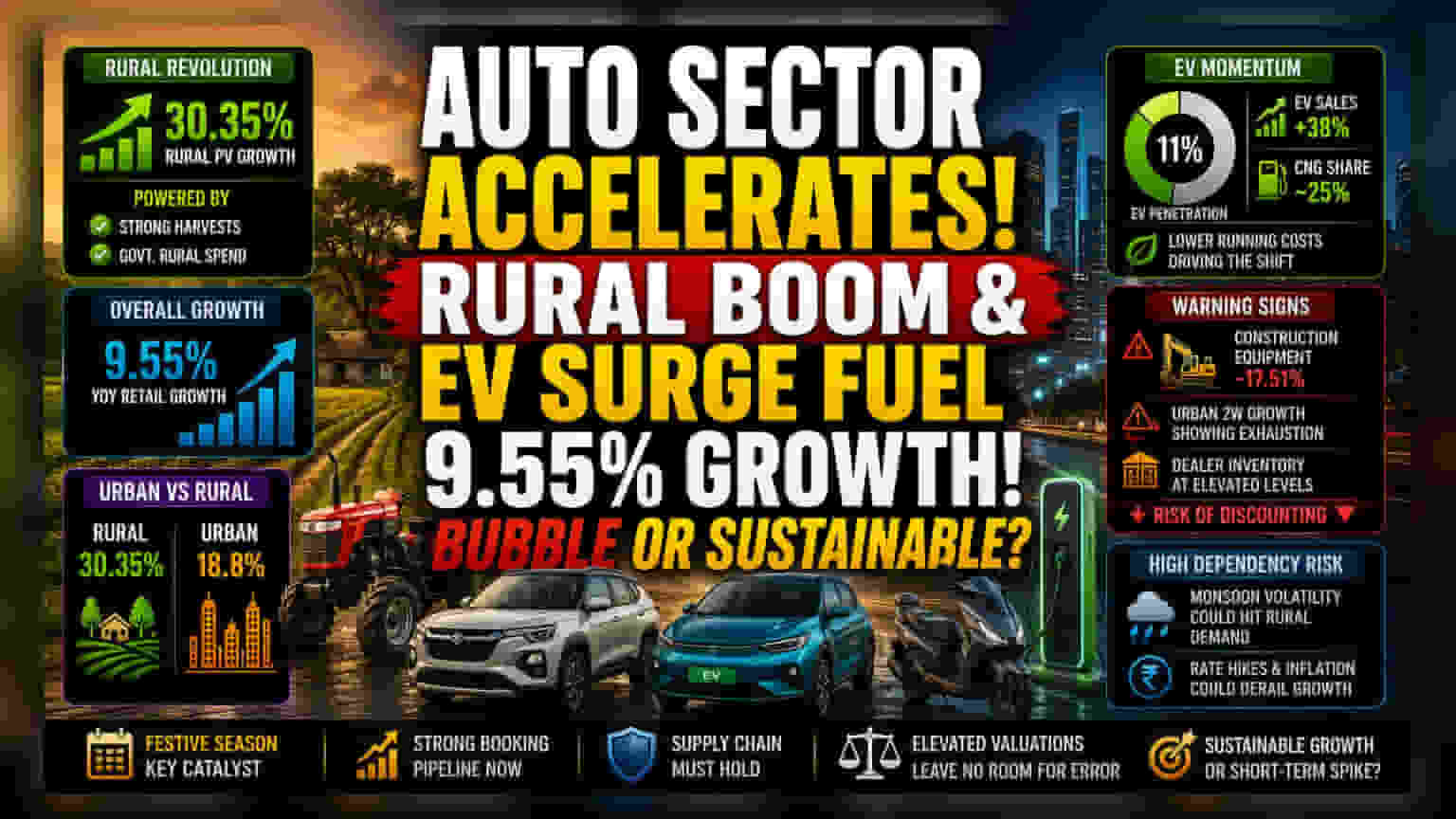 India Auto Retail: ग्रामीण मांग से चमका ऑटो सेक्टर, पर शहरों में सुस्ती जारी