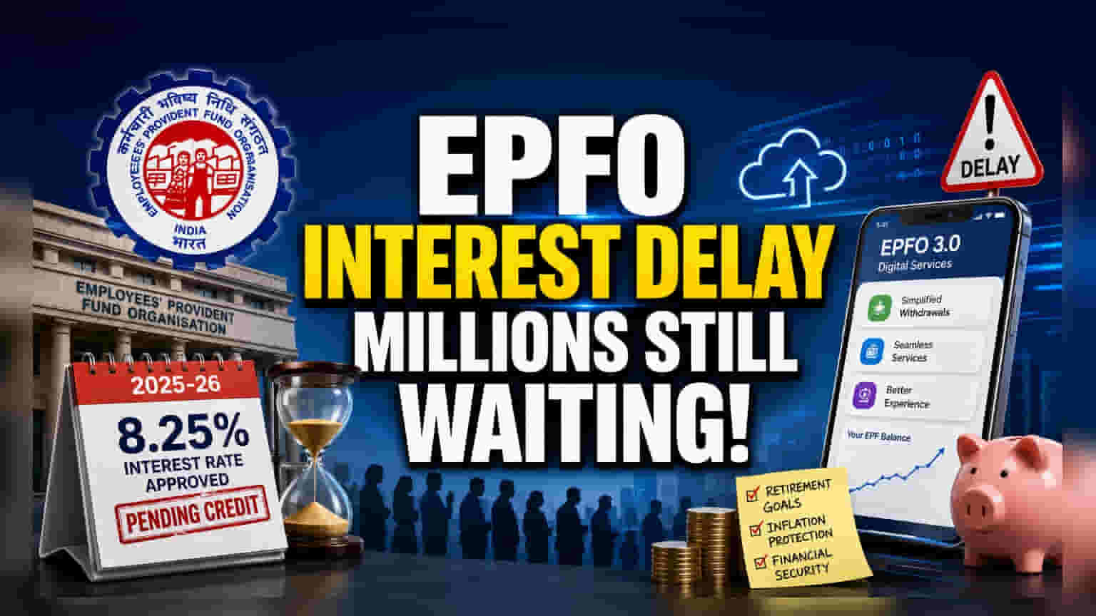 EPFO વ્યાજમાં વિલંબ: FY26ના તમારા નિવૃત્તિ ભંડોળ કેમ અટકેલા છે?