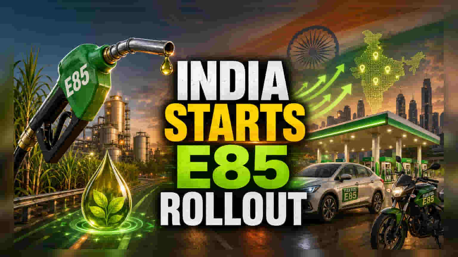भारताचा E85 इंधन प्रयोग: पायाभूत सुविधा आणि गाड्यांची उपलब्धता ही मोठी आव्हाने