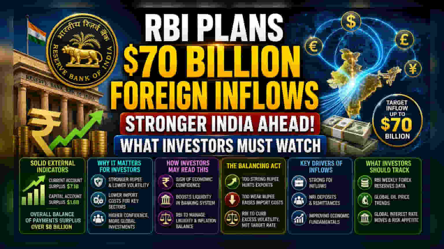 RBI’s New Measures Eye $70 Billion in Foreign Inflows