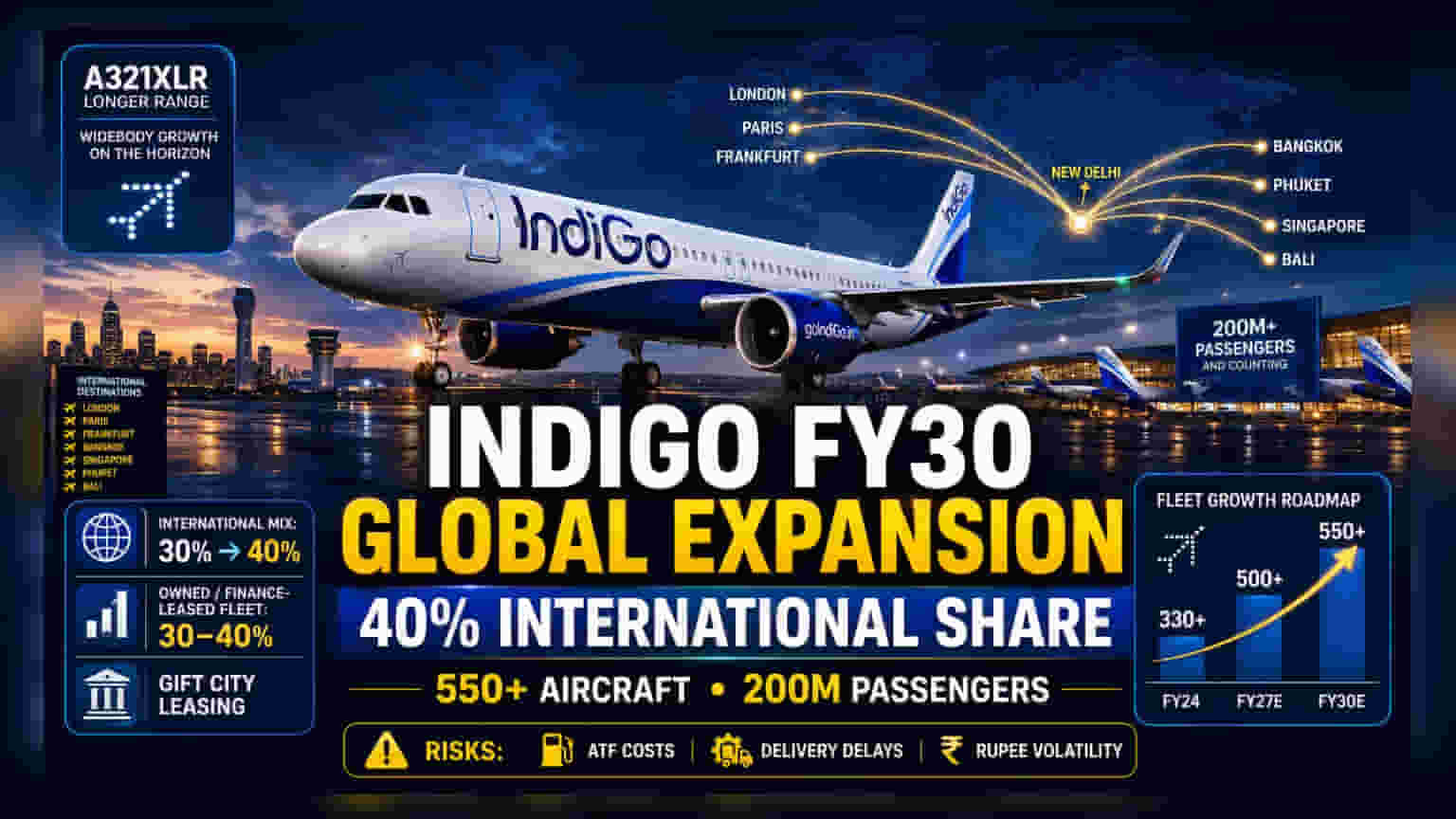 IndiGo Targets 40% International Capacity by FY30