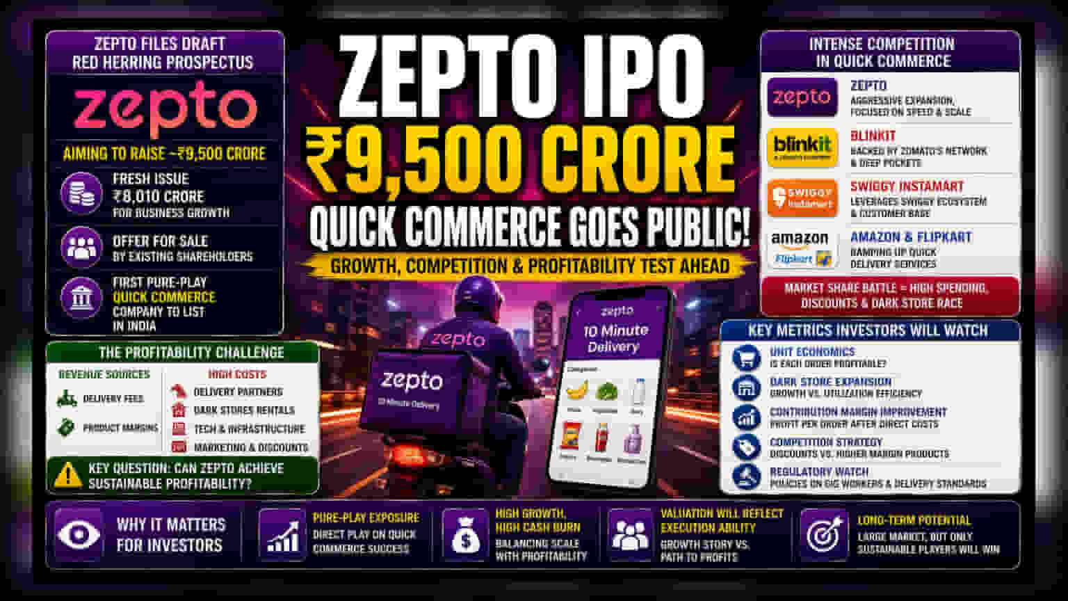 Zepto Files for ₹9,500 Crore IPO: What Investors Need to Know