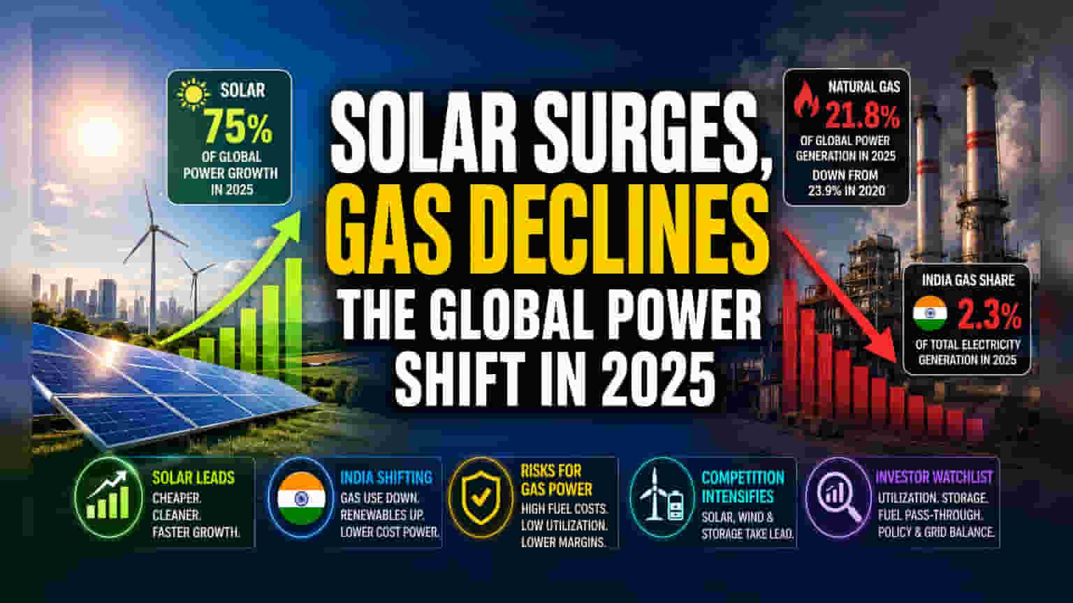 Solar Surge vs. Gas: Power Sector Shifts Explained