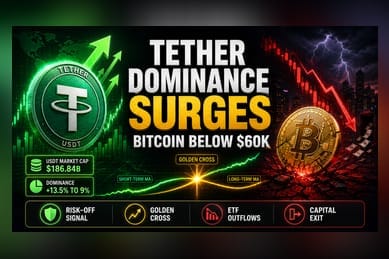 Bitcoin Sentiment Softens as Tether Dominance Rises