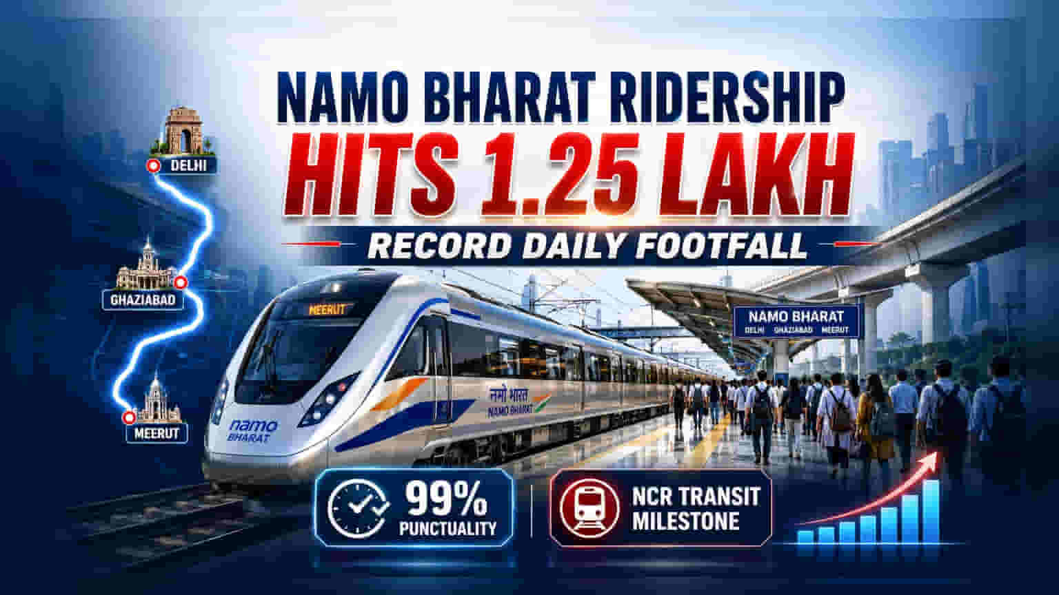 Namo Bharat Hits 1.25 Lakh Riders: Why Mass Transit Success Matters