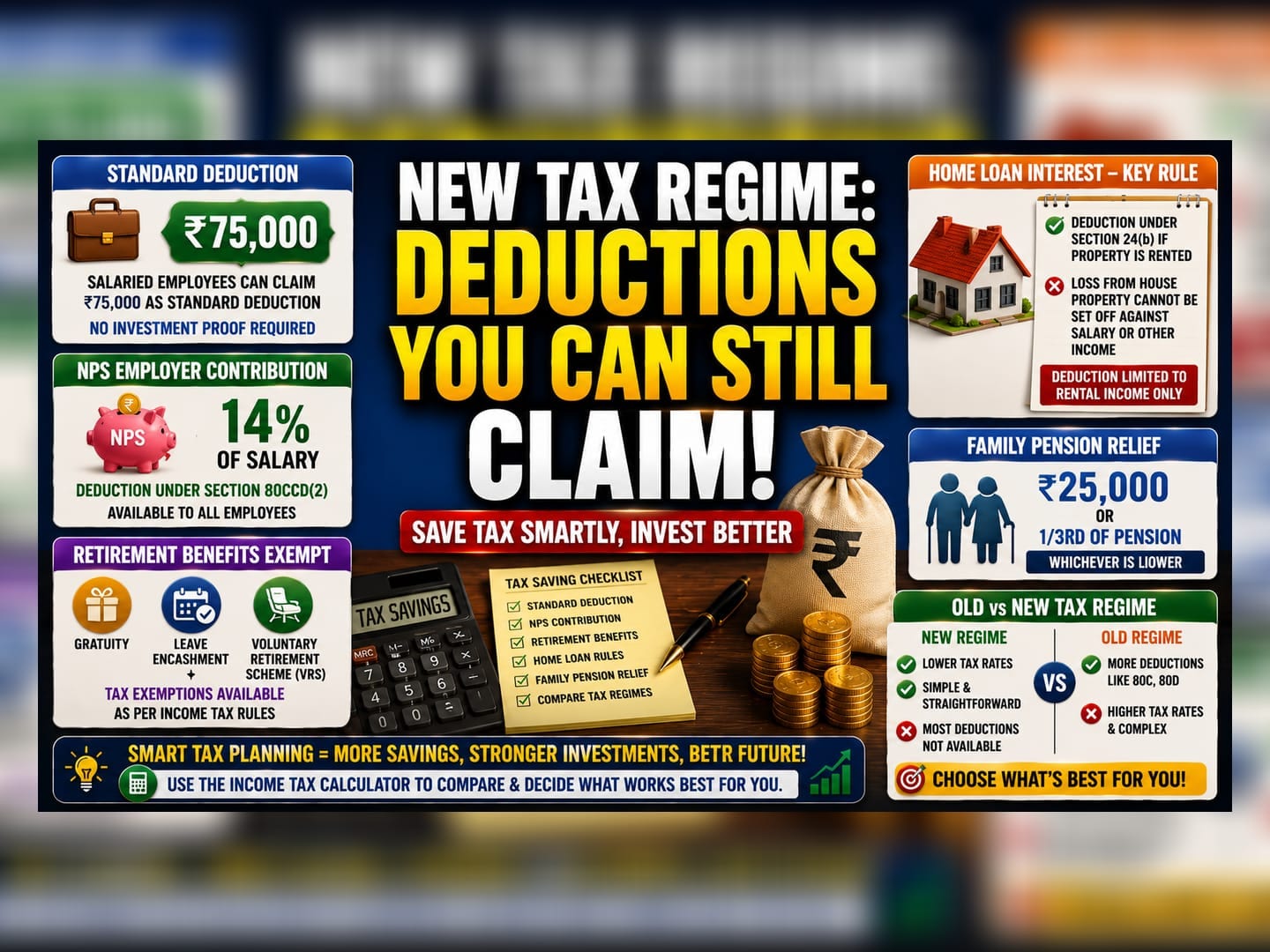 New Tax Regime: Key Deductions Still Available