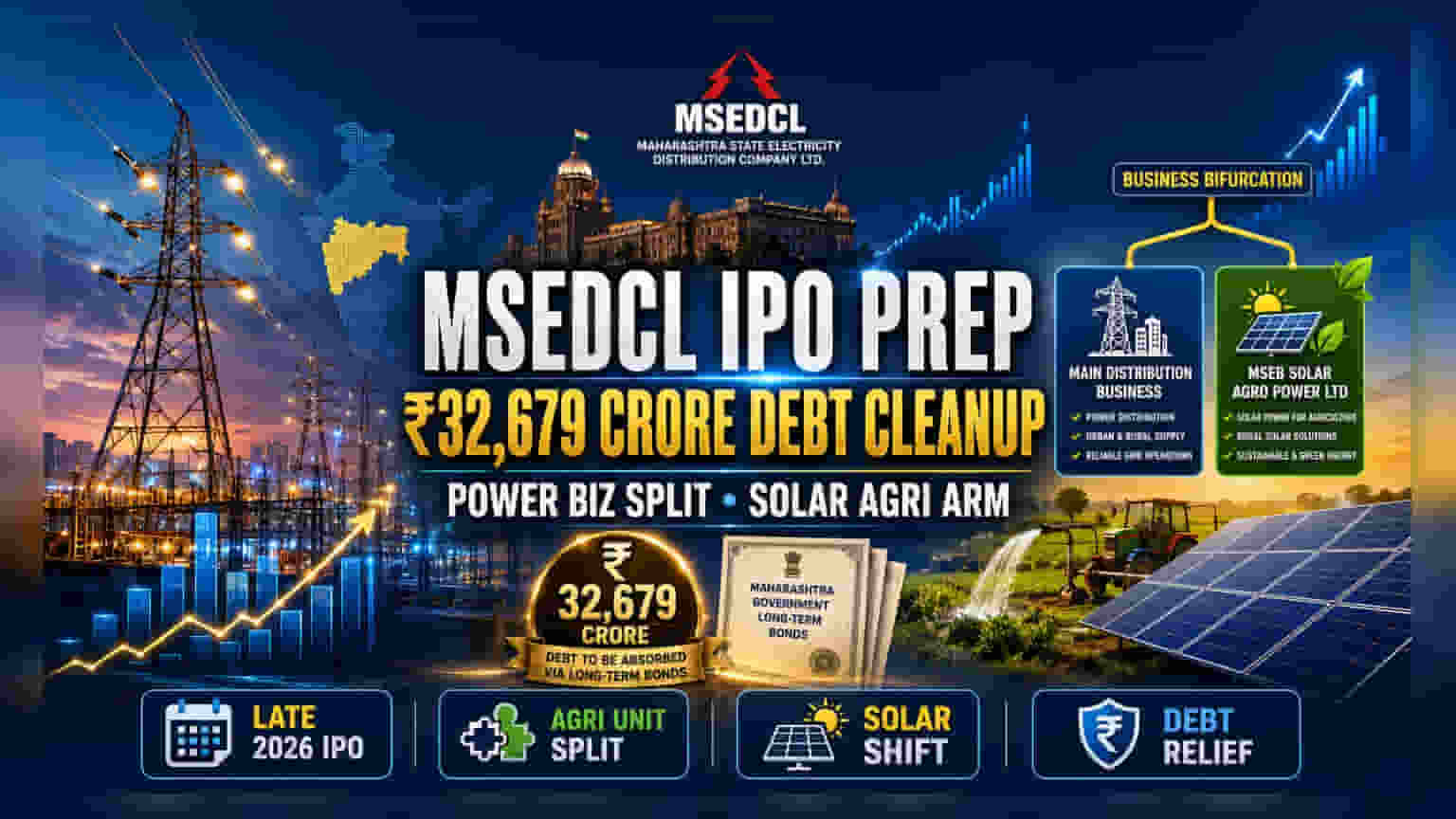 MSEDCL IPO Plans: ₹32,679 कोटी कर्जाचा बोजा हटवणार, वीज वितरण व्यवसाय विकणार?