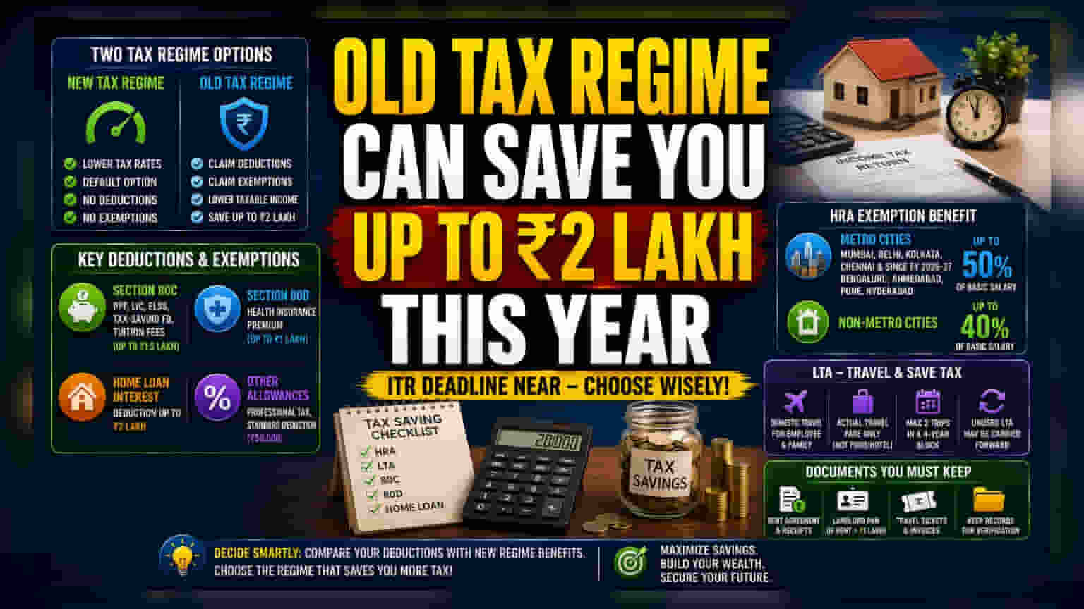 Save Up to Rs 2 Lakh Using Old Tax Regime Benefits