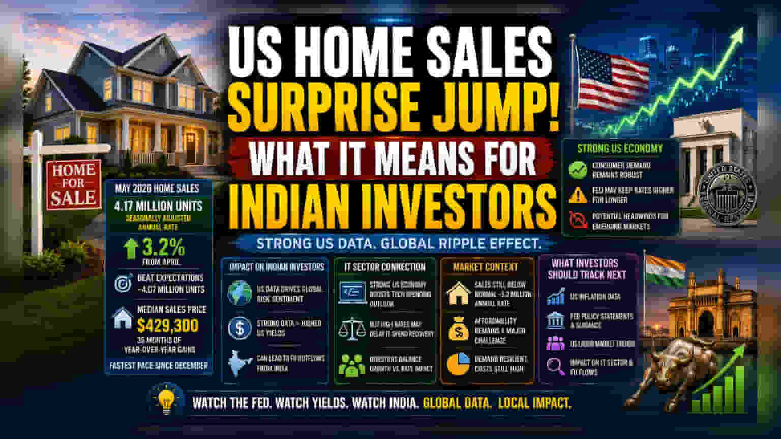 US Home Sales Jump: Why This Matters to Indian Investors