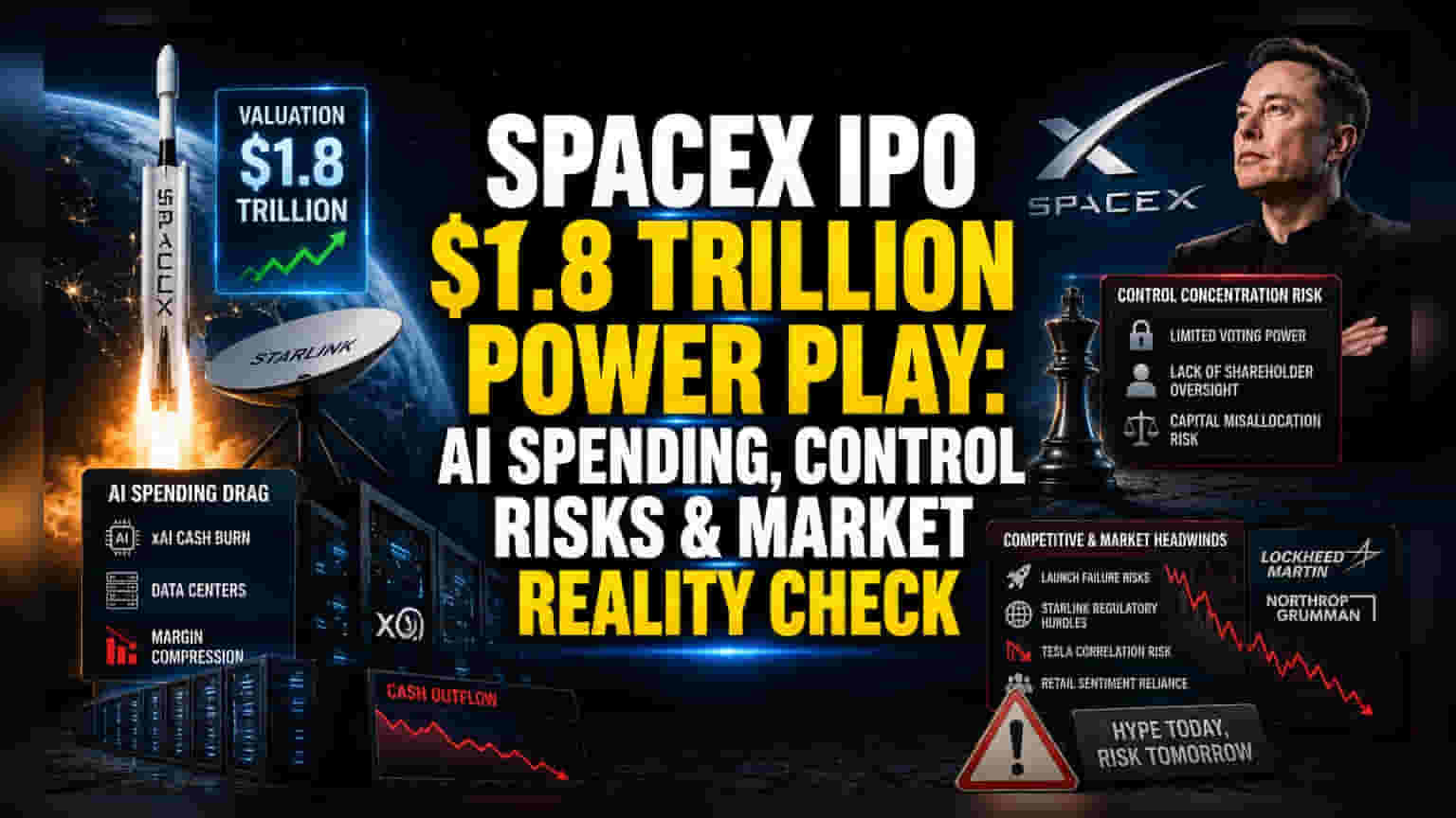 SpaceX IPO: ਟ੍ਰਿਲੀਅਨ ਡਾਲਰ ਦੇ ਸੁਪਨਿਆਂ 'ਤੇ ਸਵਾਲ, ਮੁਲਾਂਕਣ 'ਤੇ ਵੱਡਾ ਚਿੰਤਾ