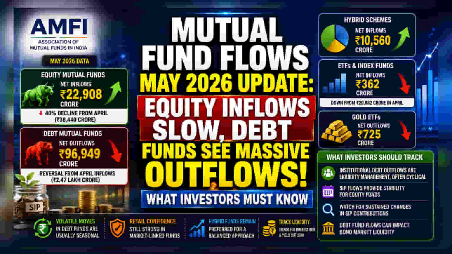 Mutual Fund Inflows Moderate; Debt Schemes See Sharp Exit