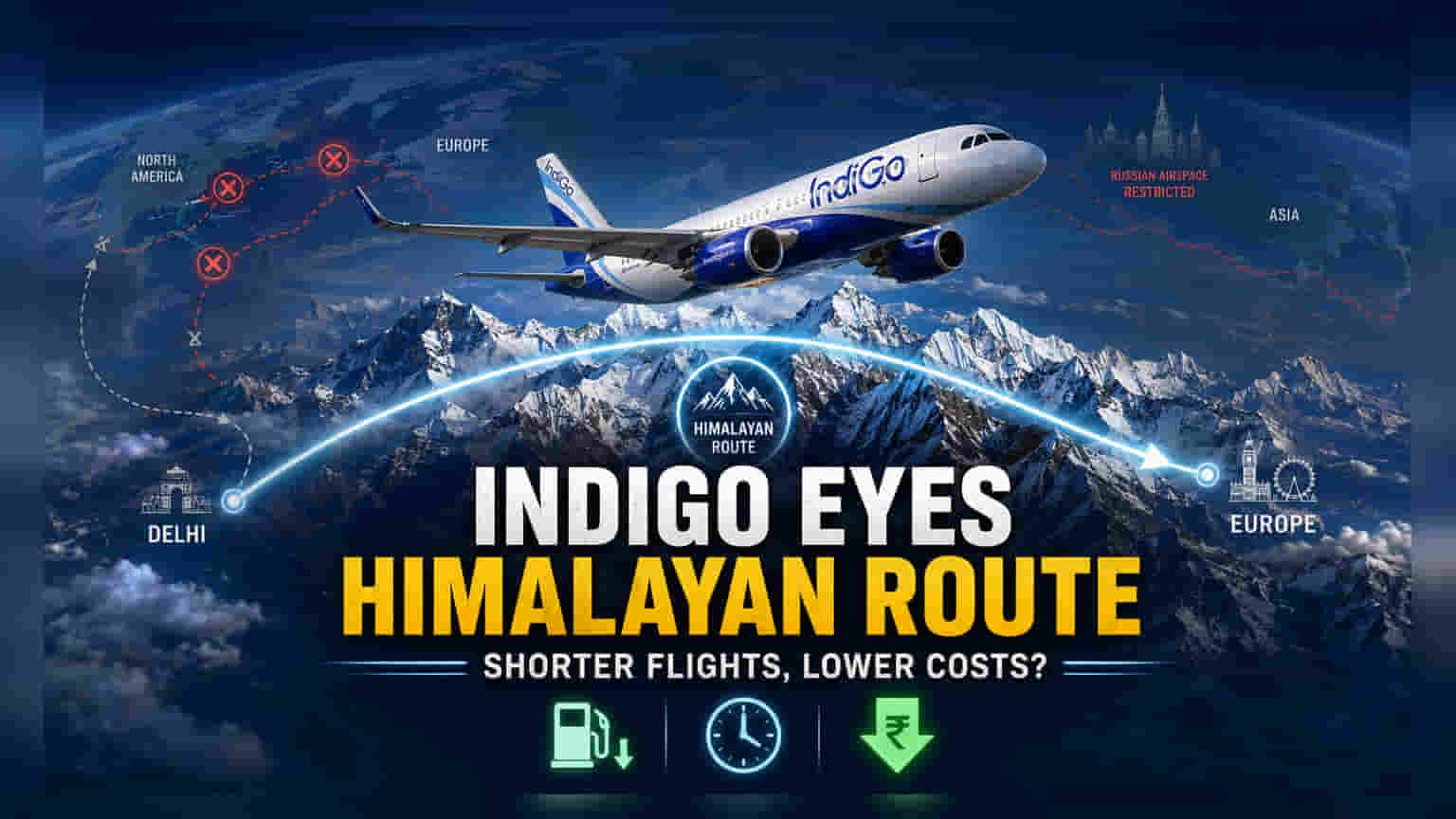 IndiGo चे धाडसी पाऊल: हिमालयातून उड्डाण शक्य? हवाई हद्दीतील निर्बंधांवर मात करण्याचा प्रयत्न!