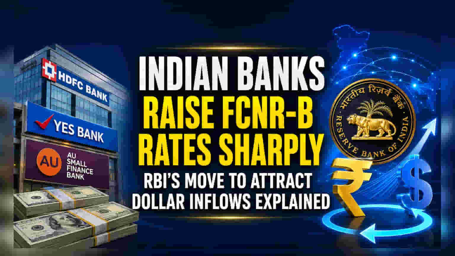 FCNR-B ડિપોઝિટ પર બેંકોએ વ્યાજ દર વધાર્યા: RBI ડોલર લાવવા શા માટે ધકેલી રહ્યું છે?