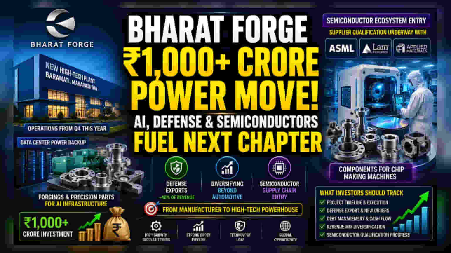 Bharat Forge का बड़ा दांव: डिफेंस और AI के लिए ₹1,000 करोड़ का निवेश!