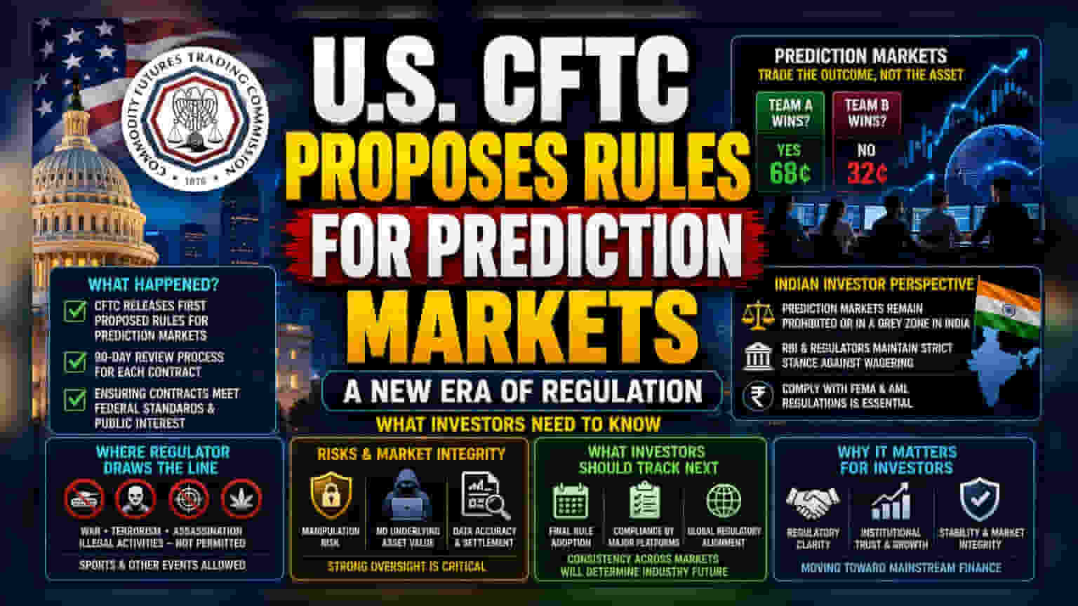 US Regulator का बड़ा कदम: पहली बार Prediction Market के लिए नियम प्रस्तावित