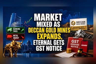Indian Markets End Flat; Deccan Gold, Eternal in Focus