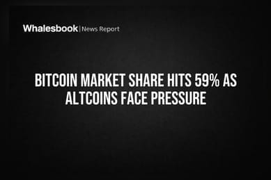 Bitcoin Market Share Hits 59% as Altcoins Face Pressure