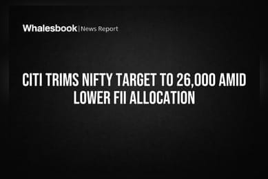 Citi Trims Nifty Target to 26,000 Amid Lower FII Allocation