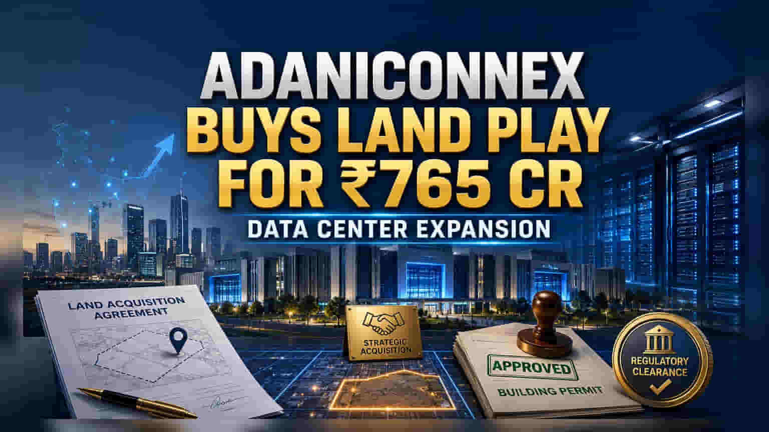 AdaniConneX चा मोठा डाव! डेटा सेंटरसाठी ₹765 कोटींची जमीन खरेदी