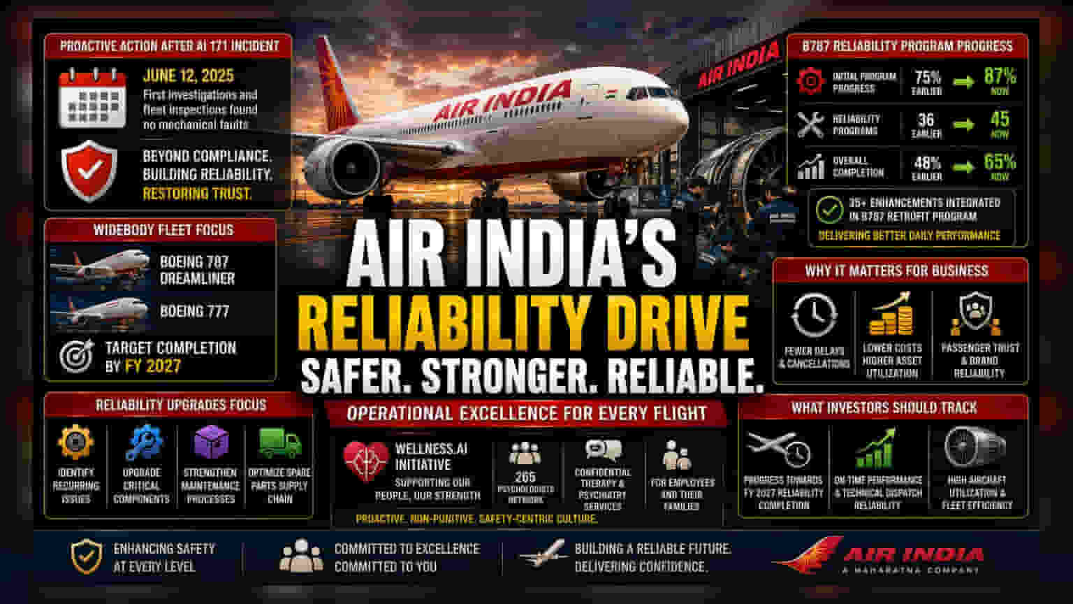 Air India: AI 171 ਹਾਦਸੇ ਮਗਰੋਂ ਫਲੀਟ ਦੀ ਭਰੋਸੇਯੋਗਤਾ 'ਤੇ ਜ਼ੋਰ, ਜਾਣੋ ਕਿਉਂ