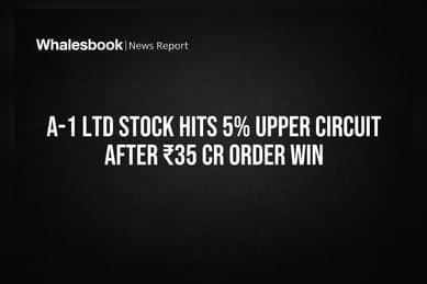 A-1 Ltd Stock Hits 5% Upper Circuit After ₹35 Cr Order Win