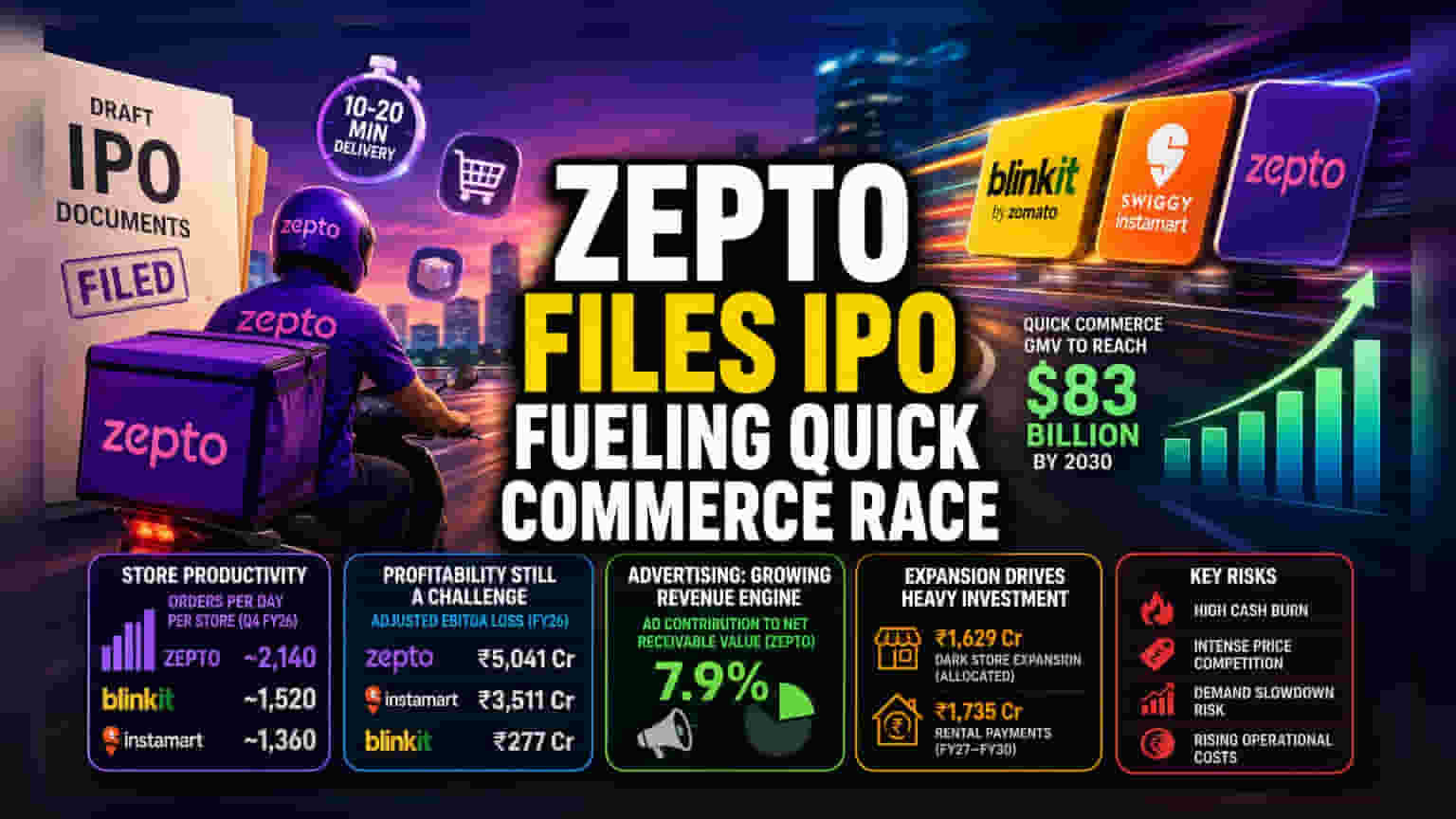 Zepto IPO Looms: Quick Commerce Battle Heats Up in India