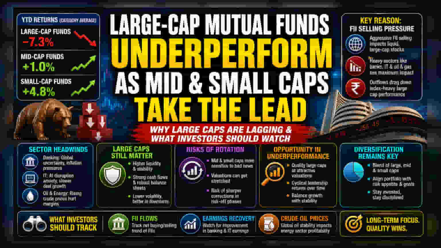 Large Cap Funds Underperform: શા માટે બજારમાં બદલાવ આવી રહ્યો છે?