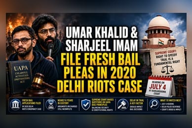 Delhi Riots Case: Umar Khalid, Sharjeel Imam File Bail Pleas