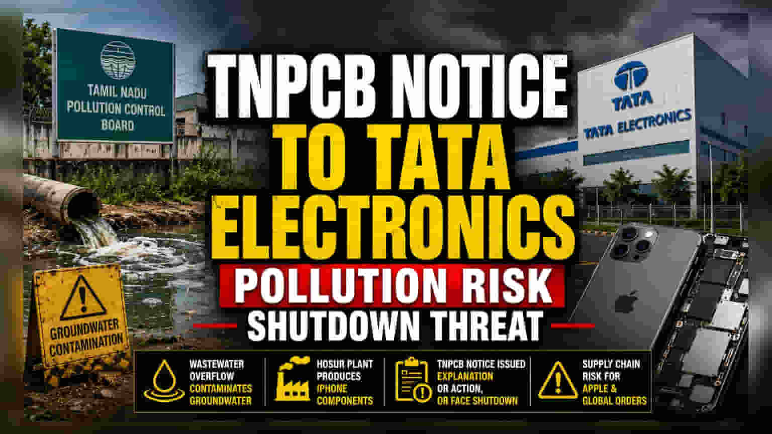 Tata Electronics Hosur Plant Faces Potential Shutdown Risk