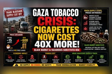 Gaza Supply Crisis Leads to Extreme Tobacco Market Distortion