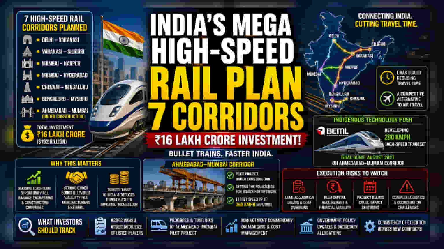 India's Rs 16 Lakh Crore High-Speed Rail Push: Investor Guide