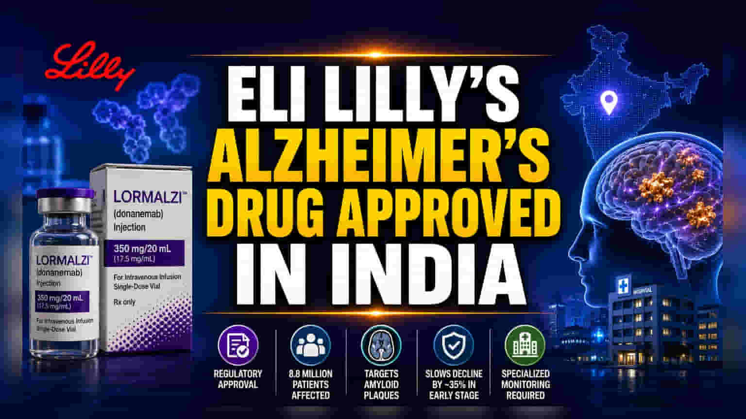 Eli Lilly 'Lormalzi'కి ఇండియాలో గ్రీన్ సిగ్నల్.. అల్జీమర్స్ చికిత్సలో కొత్త ఆశలు!