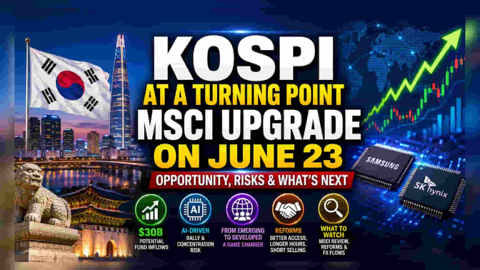 South Korea का Kospi इंडेक्स MSCI अपग्रेड की ओर: क्या है बड़ी बात?
