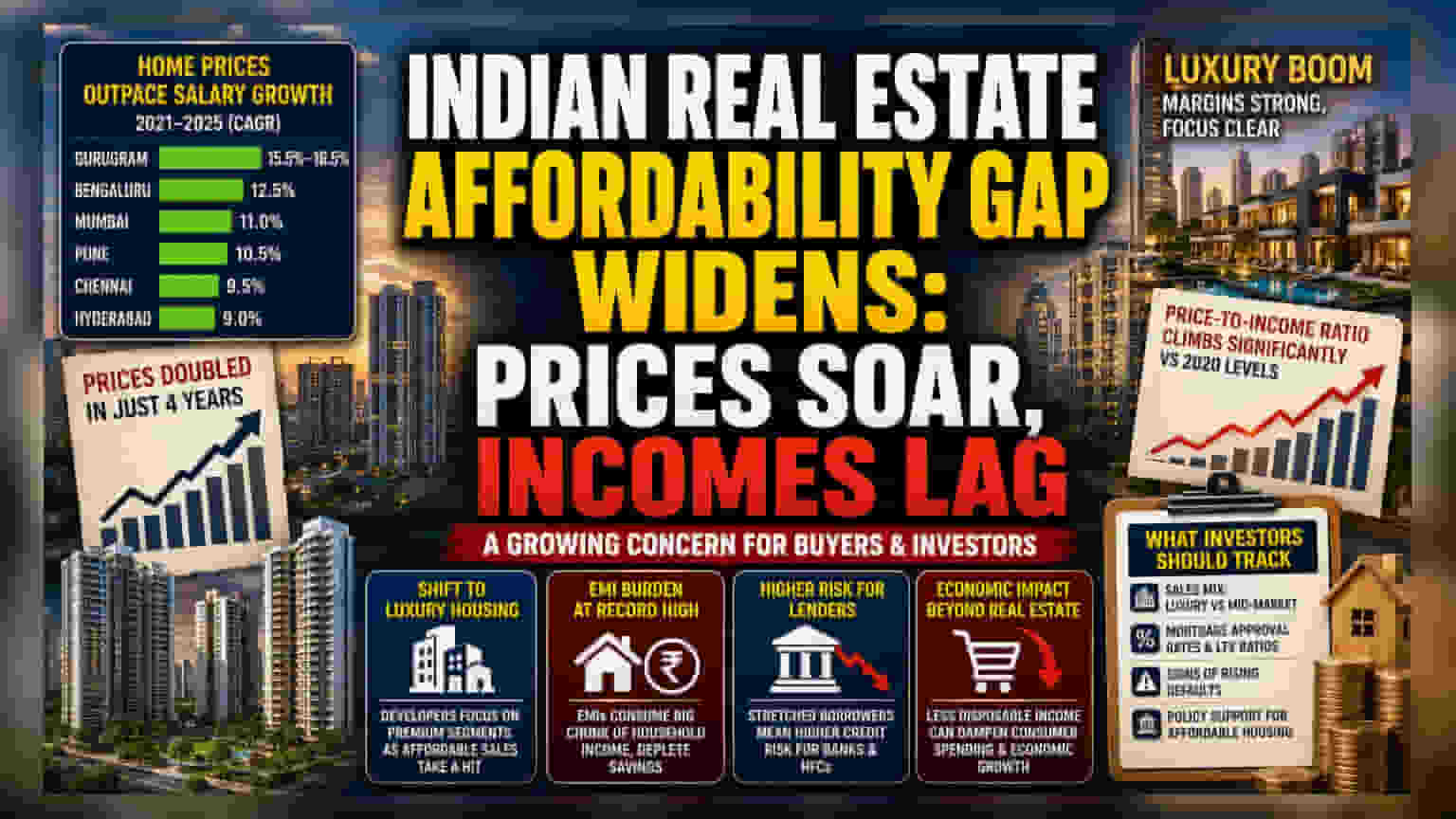 India Real Estate Affordability Gap: રોકાણકારો માટે ખાસ ધ્યાનમાં રાખવા જેવી બાબતો