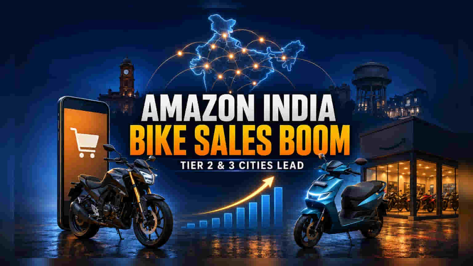Amazon India: टू-व्हीलर विक्रीत दुप्पट वाढ! छोटी शहरं ठरली मुख्य केंद्र