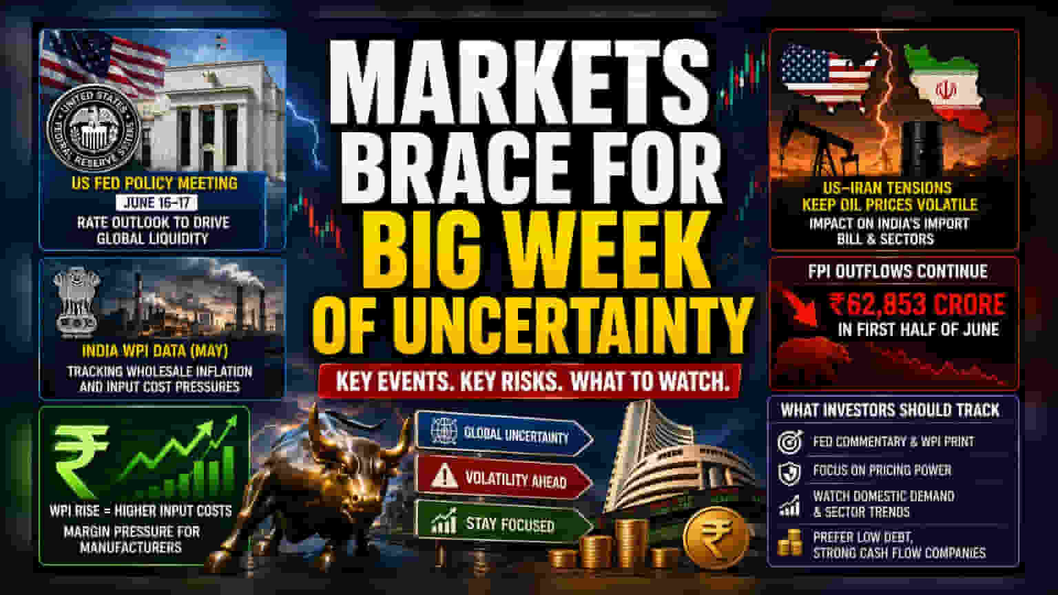 Indian Markets Set for Volatility as Fed and WPI Data Loom