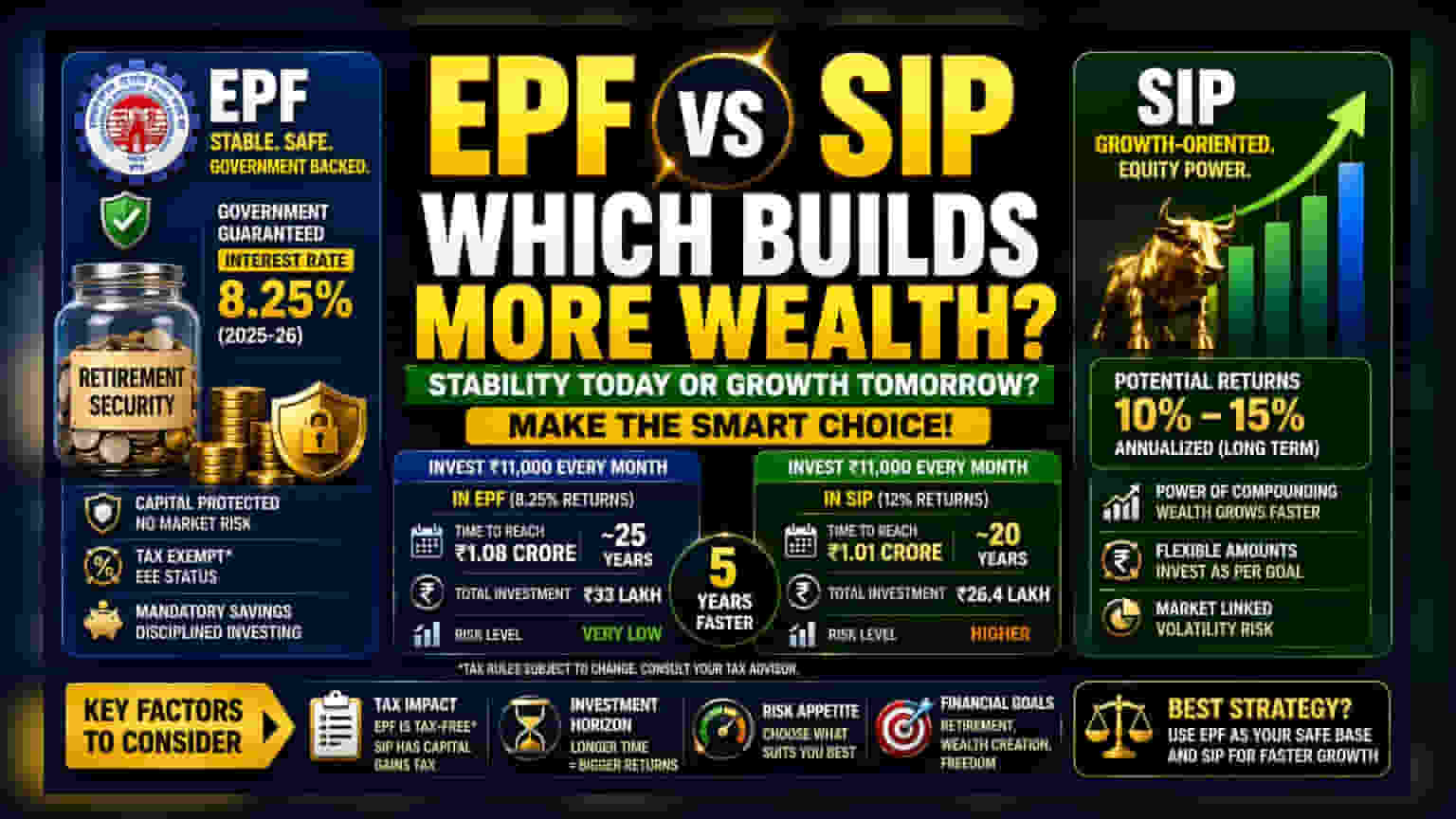 EPF vs SIP: కోటి రూపాయల లక్ష్యాన్ని చేరడానికి ఏది బెస్ట్? పూర్తి విశ్లేషణ