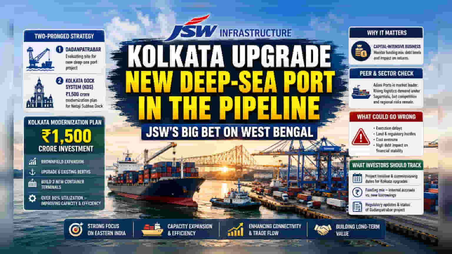 JSW Infrastructure: पश्चिम बंगालमध्ये मोठे प्लान्स, ₹1,500 कोटींची गुंतवणूक करणार!