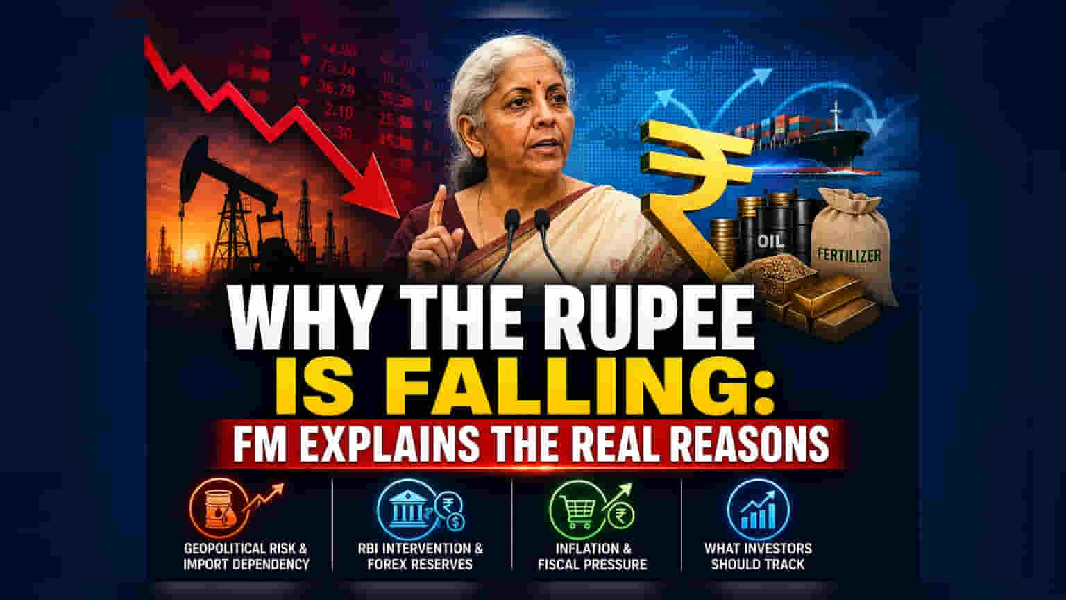 Rupee Kamzor Kyun? FM Ne Bataya Geopolitics aur High Import Costs Ka Connection!