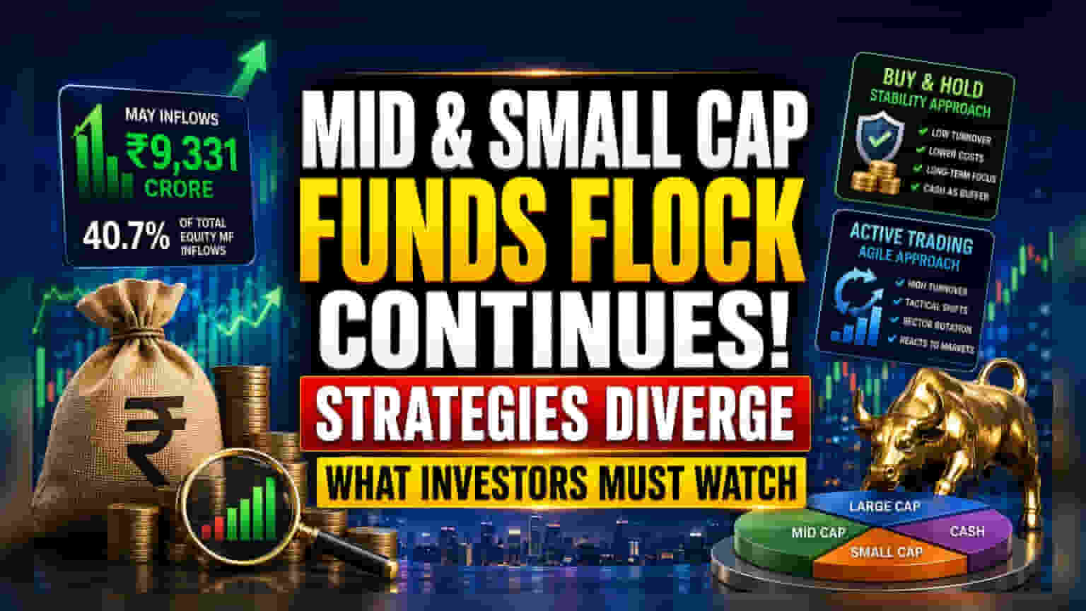 Mid-Cap, Small-Cap Funds: పెట్టుబడిదారుల జోరు! రూ. 9,331 కోట్లు ముచ్చటైన ఇన్వెస్ట్మెంట్
