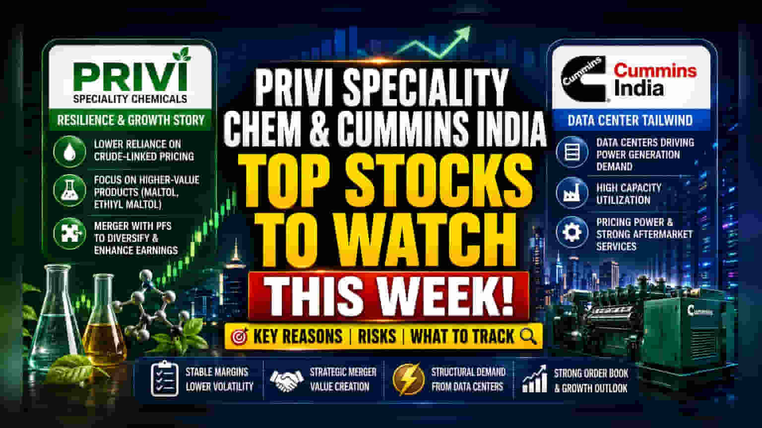Privi Chemicals & Cummins India: ఈ వారం ఈ స్టాక్స్ పై బ్రోకరేజీ ఫోకస్!