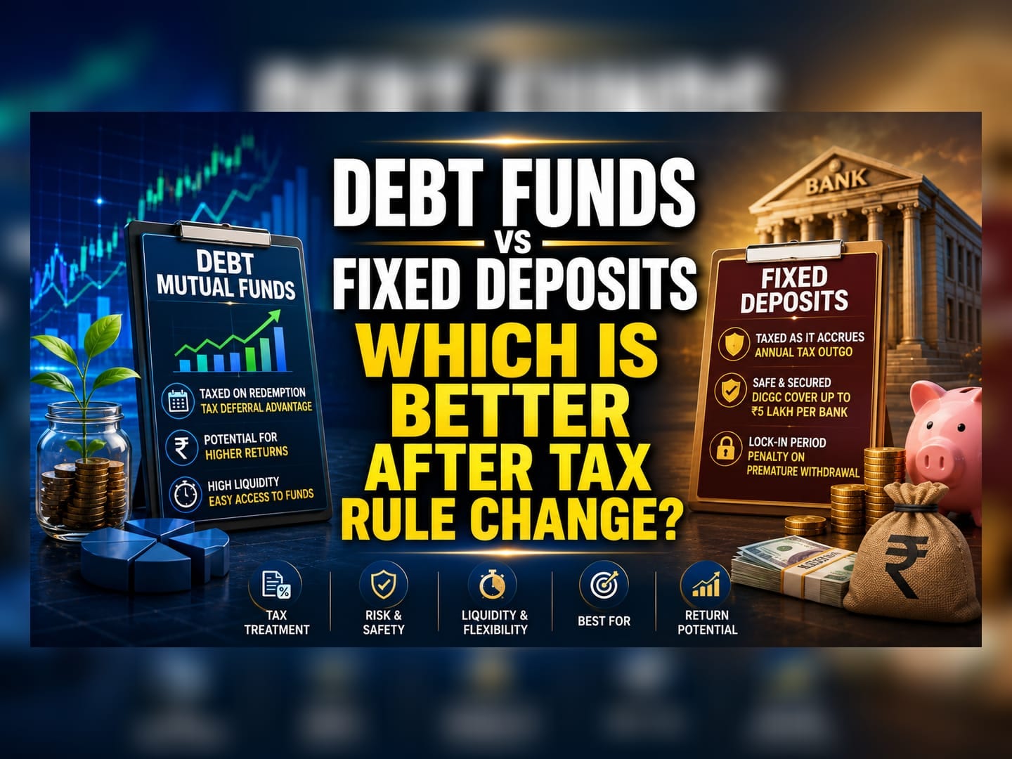 Debt Funds vs. Fixed Deposits: Choosing After Tax Changes