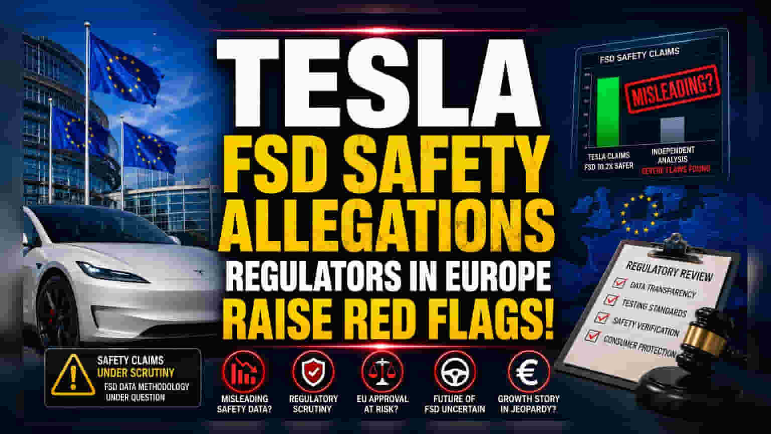 Tesla: ਯੂਰਪ ਵਿੱਚ FSD ਸੇਫਟੀ ਡਾਟਾ 'ਤੇ ਘਿਰੀ ਟੇਸਲਾ, ਜਾਣੋ ਕੀ ਹੈ ਮਾਮਲਾ