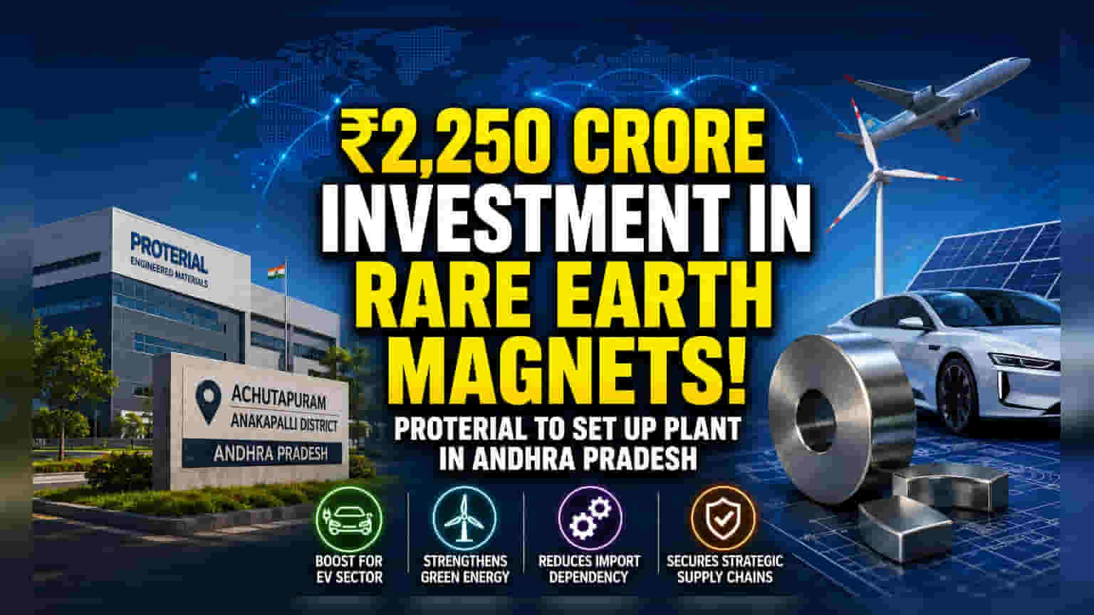 Japan’s Proterial to Set Up ₹2,250 Cr Magnet Plant in AP