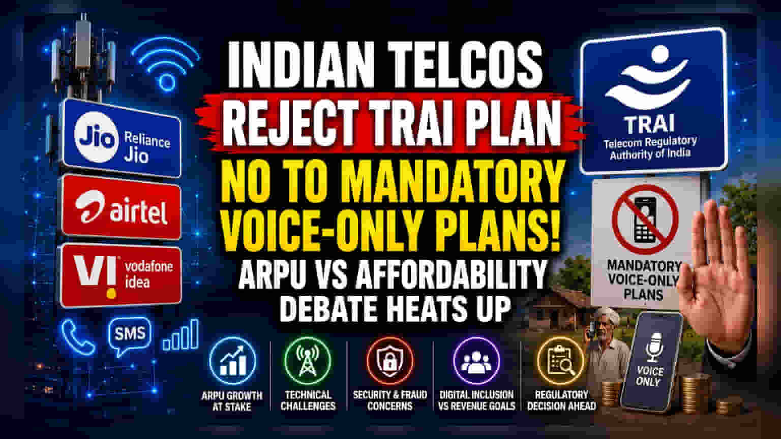 Telcos Push Back Against TRAI Proposal for Voice-Only Plans
