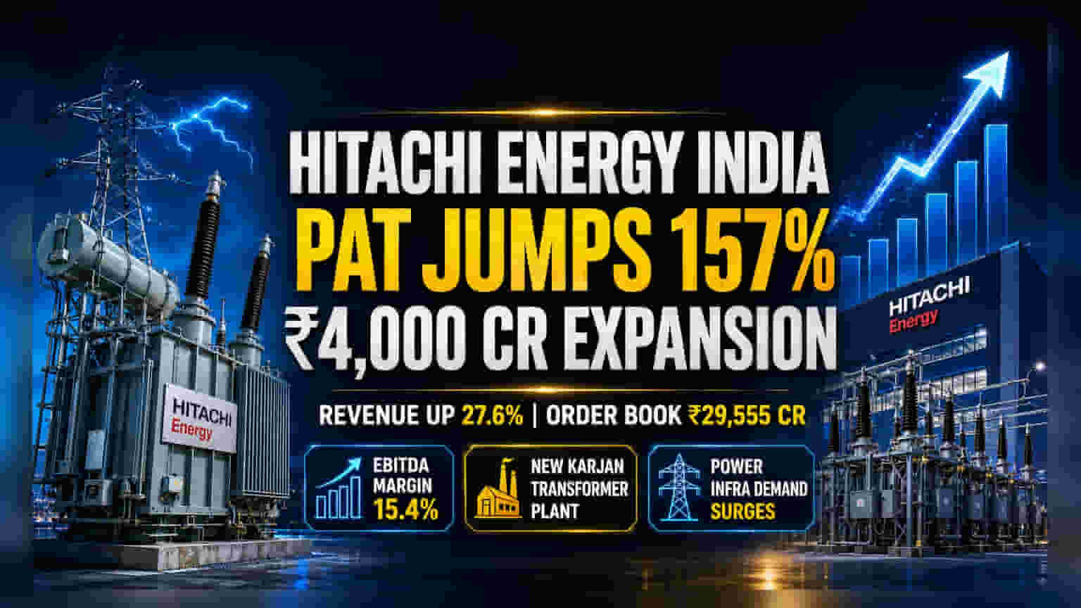 Hitachi Energy India: दमदार नतीजों के साथ ₹4,000 Cr का बड़ा निवेश, निवेशकों के लिए क्या है खास?
