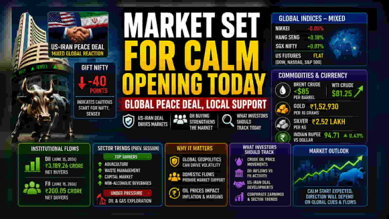 Indian Markets Set for Cautious Start as Global Sentiment Wanes