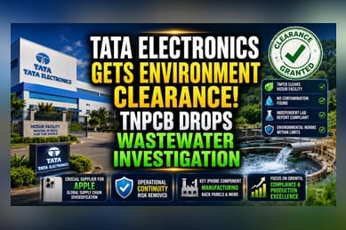 Tata Electronics Gets Clean Chit in Hosur Pollution Probe