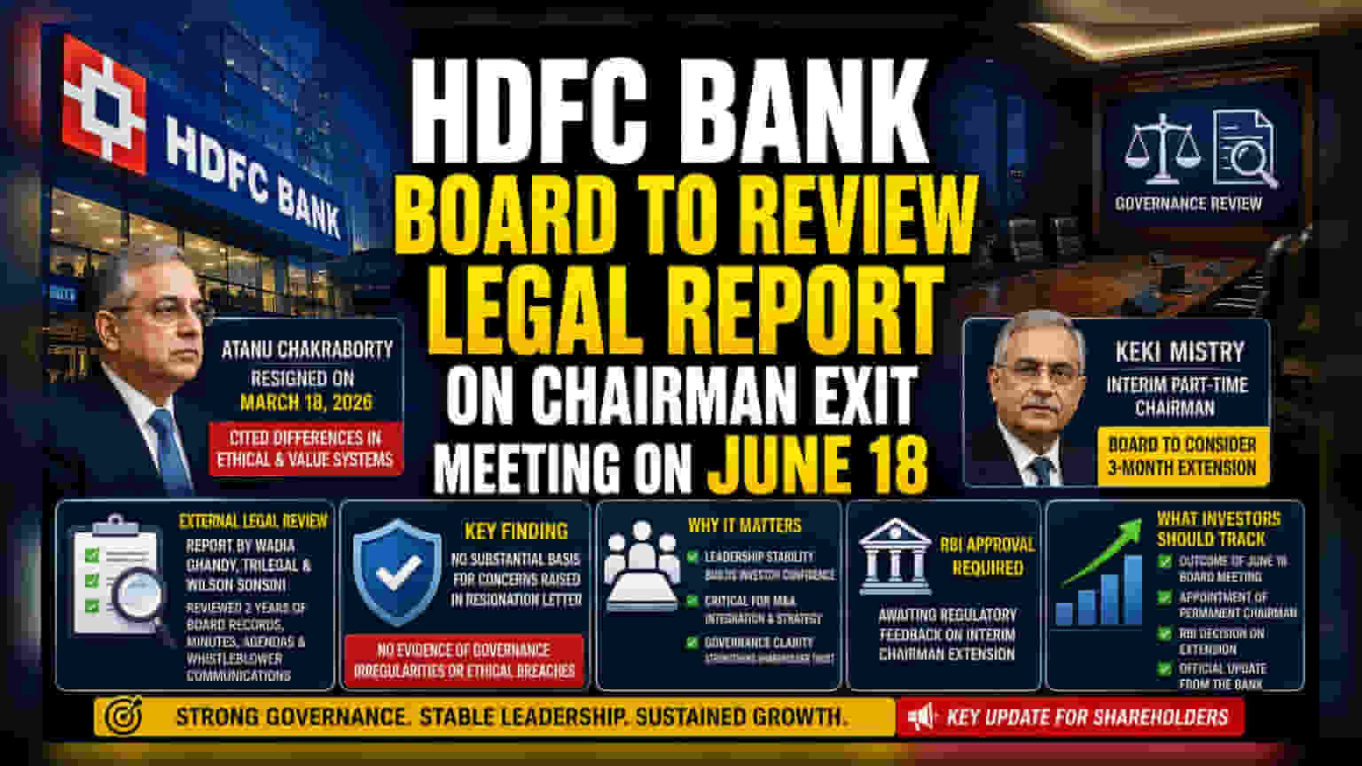 HDFC Bank: पूर्व चेयरमैन के इस्तीफे पर बोर्ड की अहम बैठक, जानिए क्या है माजरा