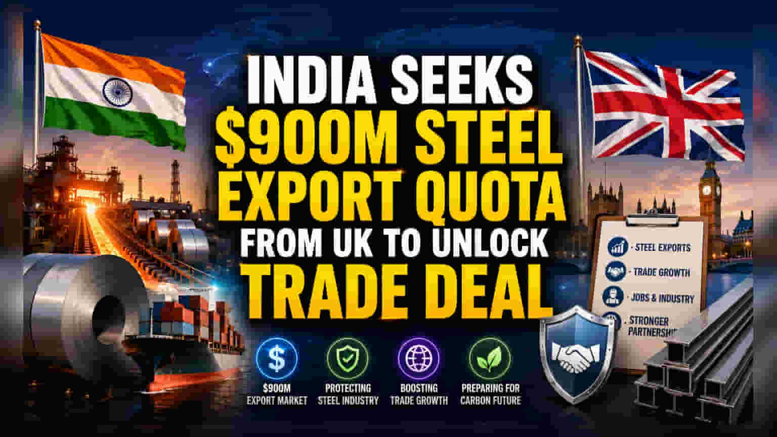 UK-India Trade Deal: भारत ने रखी मांग, ₹7,500 करोड़ का स्टील कोटा नहीं तो डील नहीं!